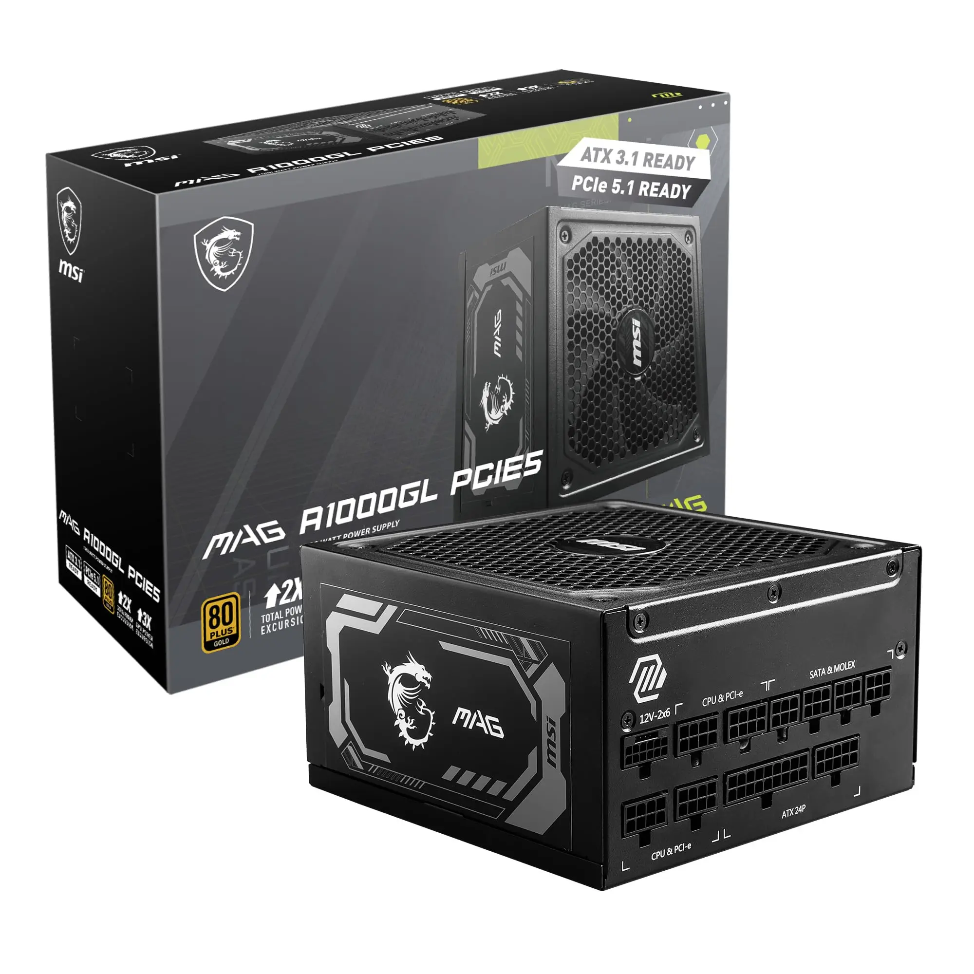 PSU MSI MAG A1000GL 80+ GOLD FULL MODULAR PCIE-5